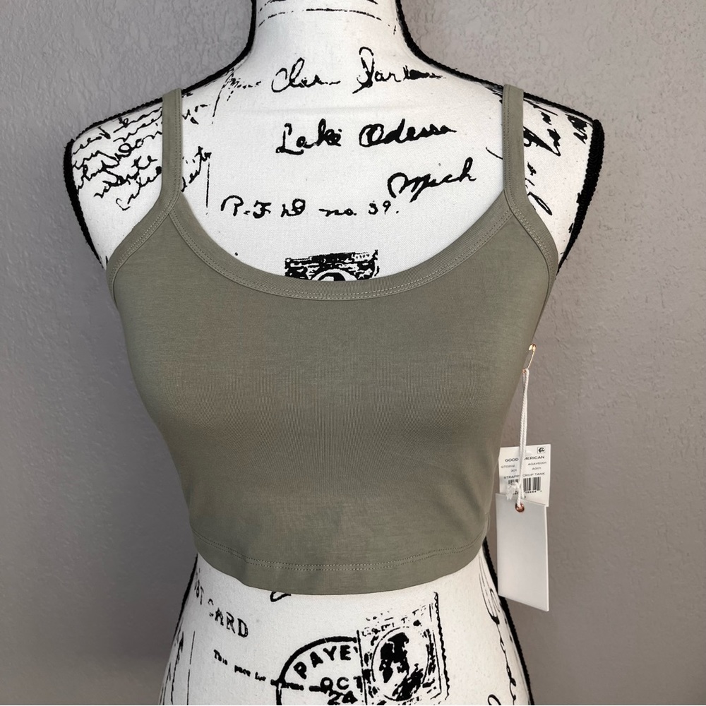 Good American Strappy Cropped Tank